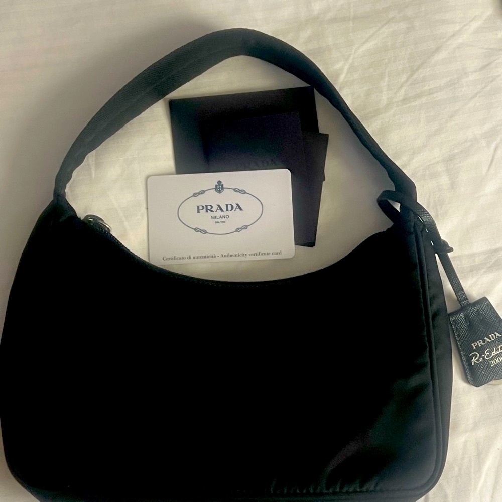 Vintage PRADA Re-Edition 2000 Mini-bag w/Authentication Cards/Duster - Picture 14 of 15